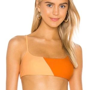 LOVERS + FRIENDS orange two tone bikini